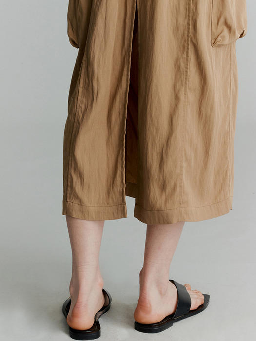 Belted Slit Skirt(Beige)