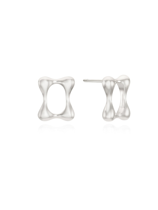 [silver925]melting square earring