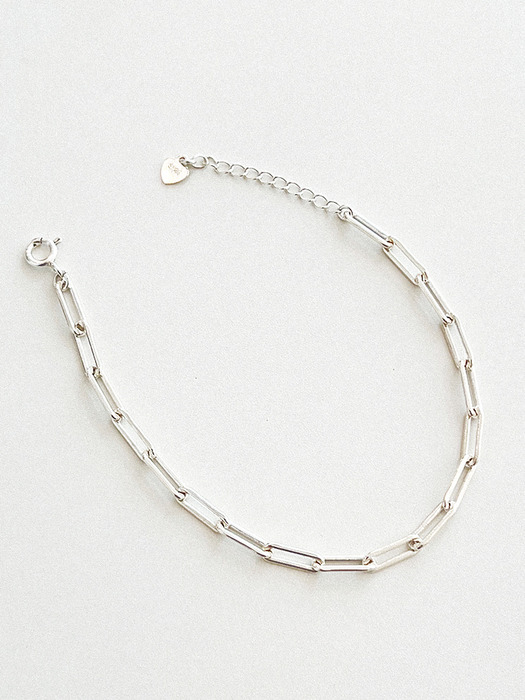  Silver925 Rectangle Chain Bracelet