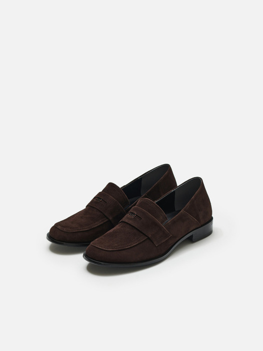 Soffy penny loafer Suede Brownie brown