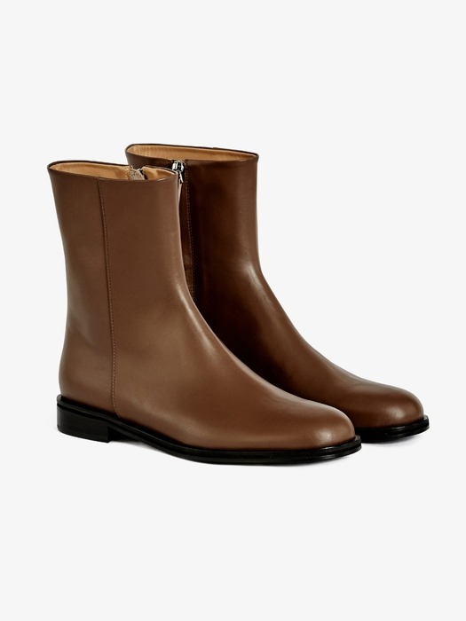 30mm Leonardo Minimal Ankle Boots (Brown)