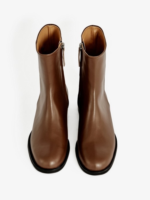 30mm Leonardo Minimal Ankle Boots (Brown)