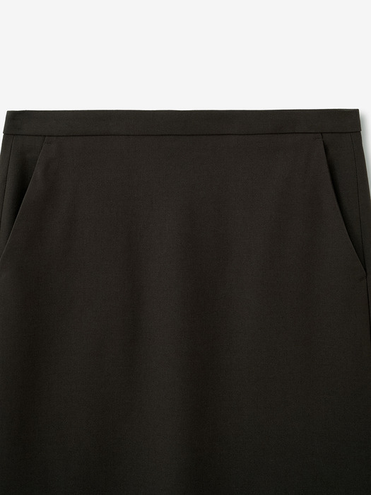 back slit maxi skirt_brown