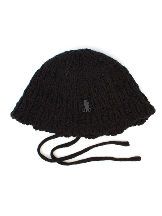 String Black Knit Bucket Hat 버킷햇