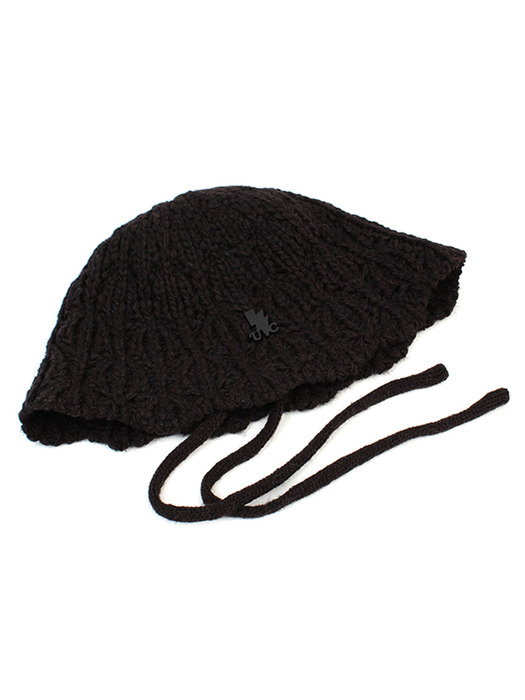 String Black Knit Bucket Hat 버킷햇