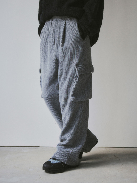 Cargo Knit Banding Trousers_CTB513(Light Grey)