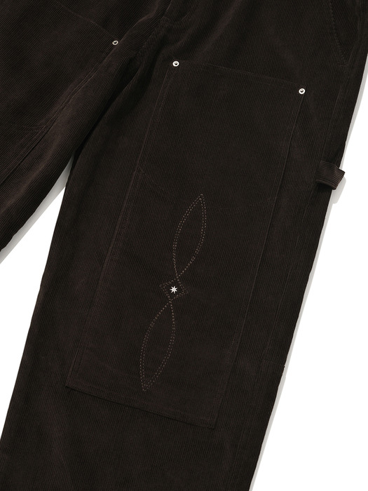 Corduroy carpenter pants / Dark brown