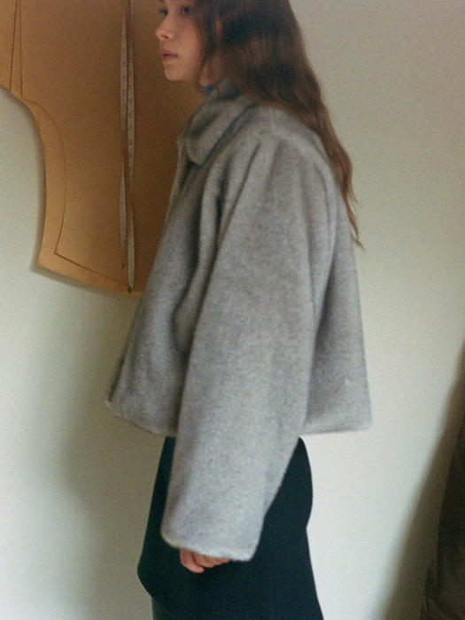eco fake mink fur jacket_grey