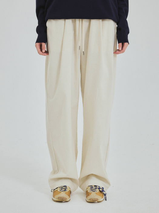 W/Easy Linen Semi-Wide Banding Pants(7color)