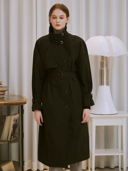 Oversize half double trench coat (2color)