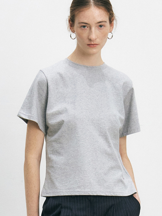 COTTON ROUND NECK T-SHIRT [4COLORS]