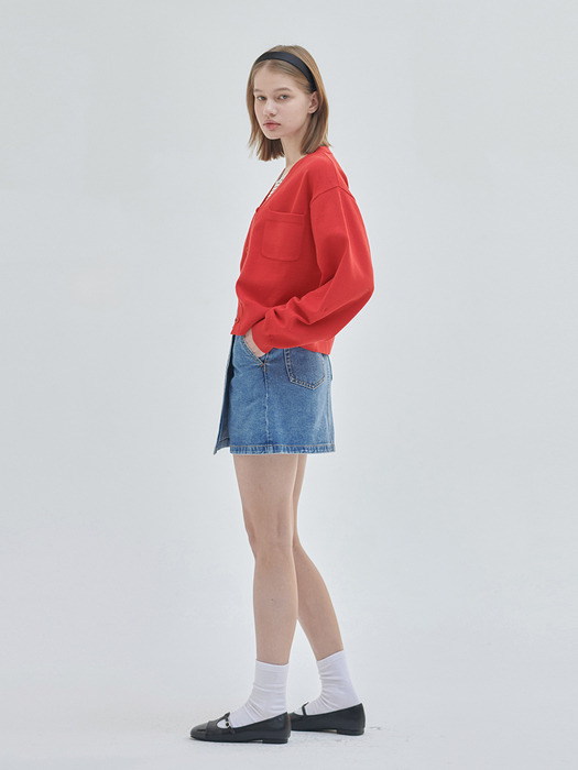 24SN stella pocket cardigan [RED]