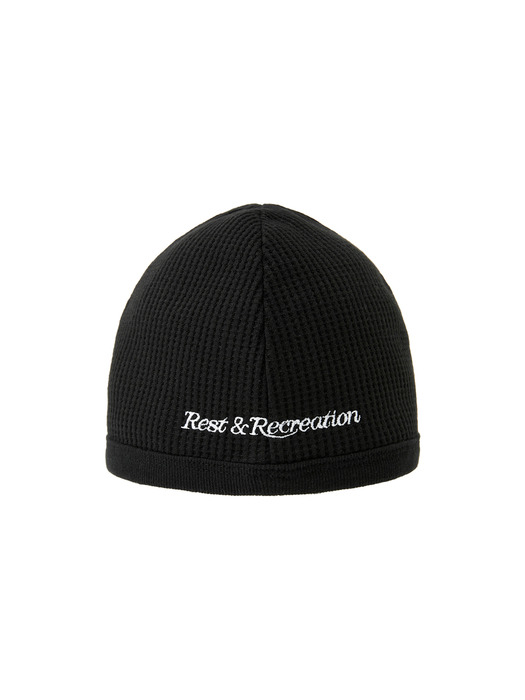 RR RIB JERSEY BEANIE - BLACK