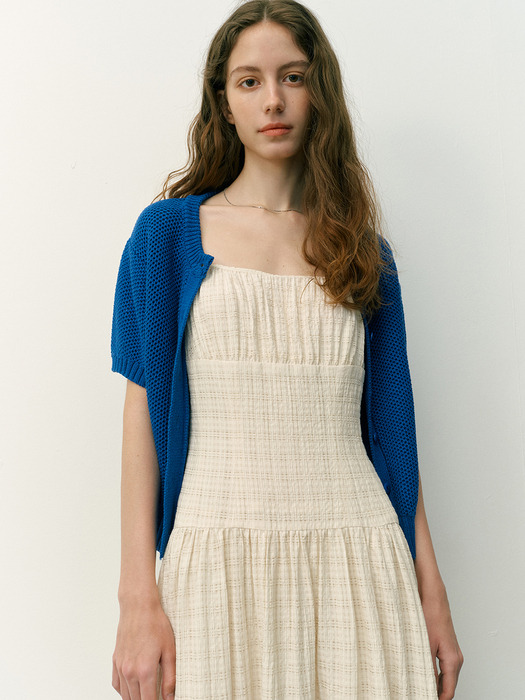 아폴로베이 볼륨 스트랩 롱 원피스 (Ivory)