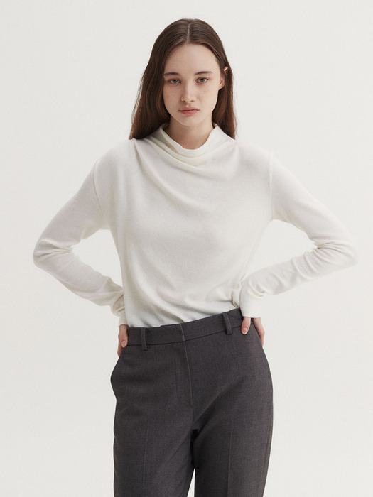 WOOL SHIRRING TOP (5 COLORS)