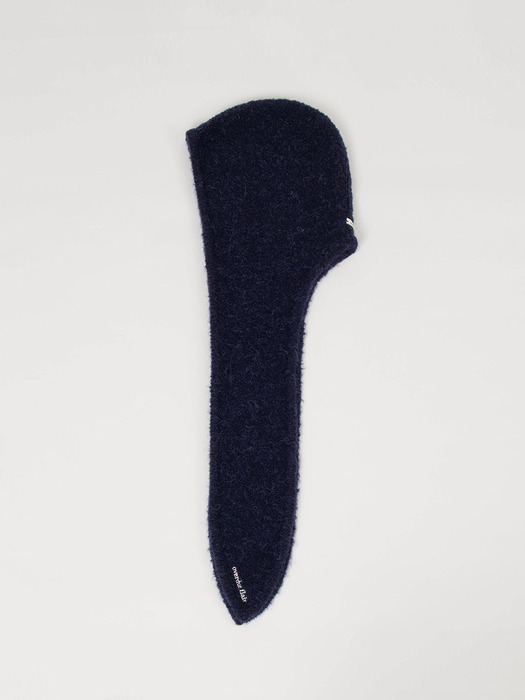 KNIT HOODED MUFFLER_NAVY