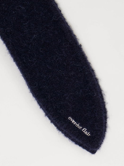 KNIT HOODED MUFFLER_NAVY