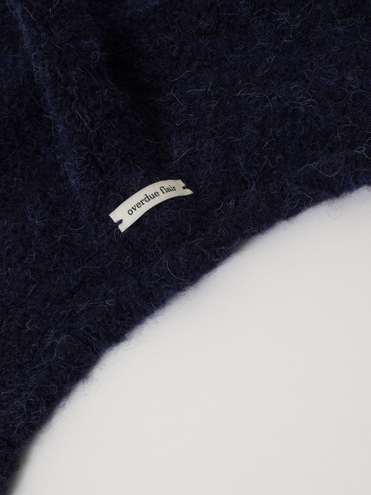 KNIT HOODED MUFFLER_NAVY