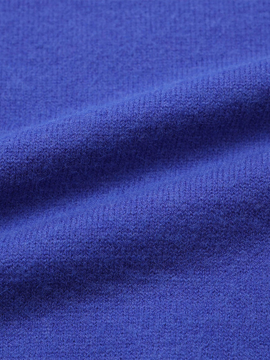 BASIC WOOL KNIT PULLOVER COBALT BLUE