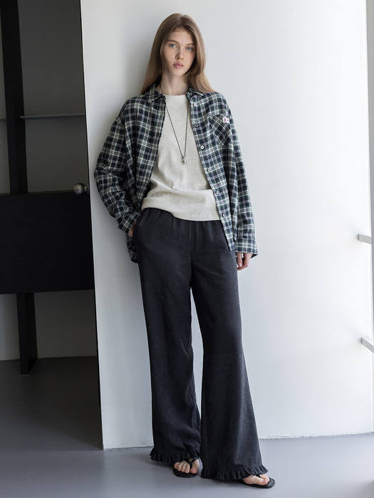 칼스버그 루즈핏 체크 셔츠 (Green check/Blue check)