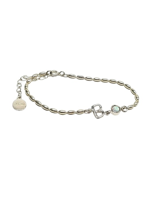 [Silver925] Stone initial bracelet