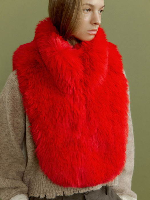 FLO fur dicky collar [red]