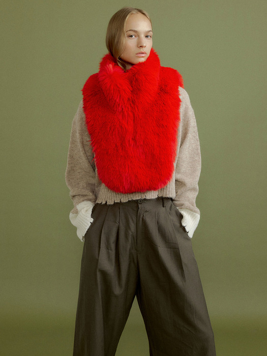 FLO fur dicky collar [red]