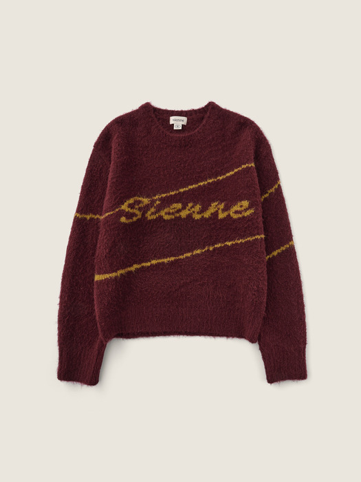 Sienne Lettering Knit (Burgundy)