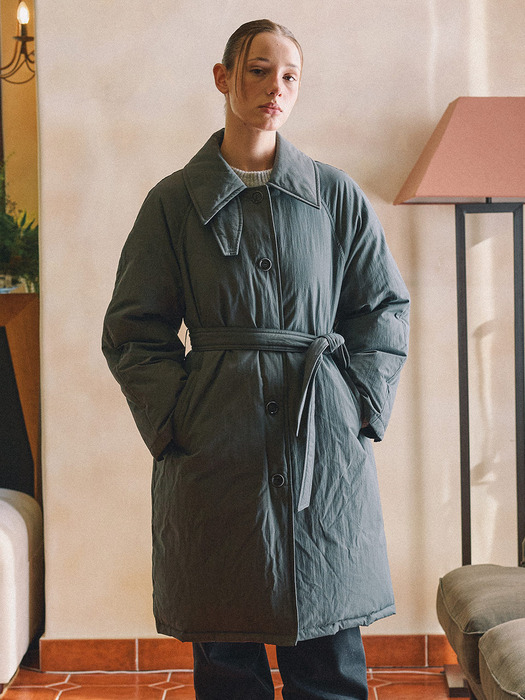 벨티드 하프 발마칸 구스 다운 코트 OP4WMA670