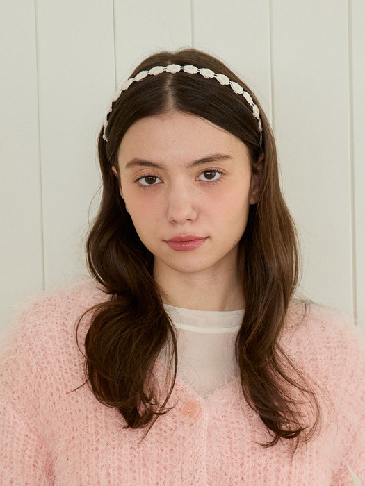 DAISY FLOWER HAIRBAND_IVORY