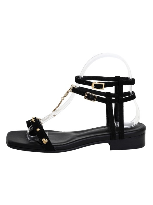 CHAIN SANDAL - BLACK