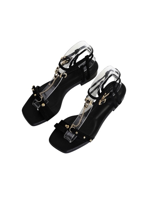 CHAIN SANDAL - BLACK