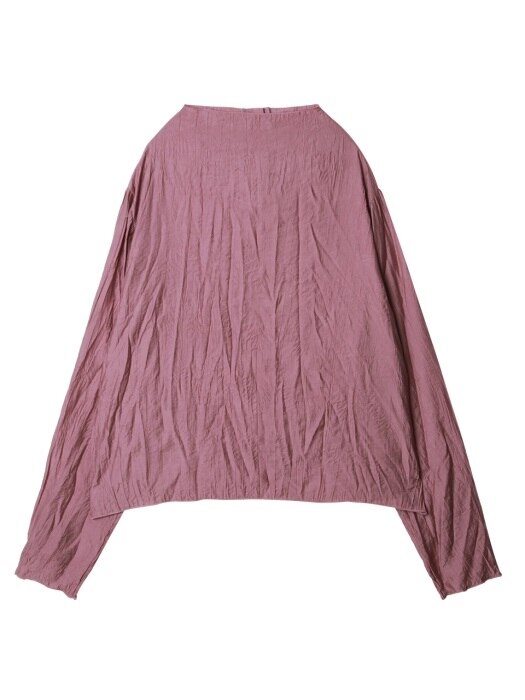 comos84 pleats high necked blouse (purple)