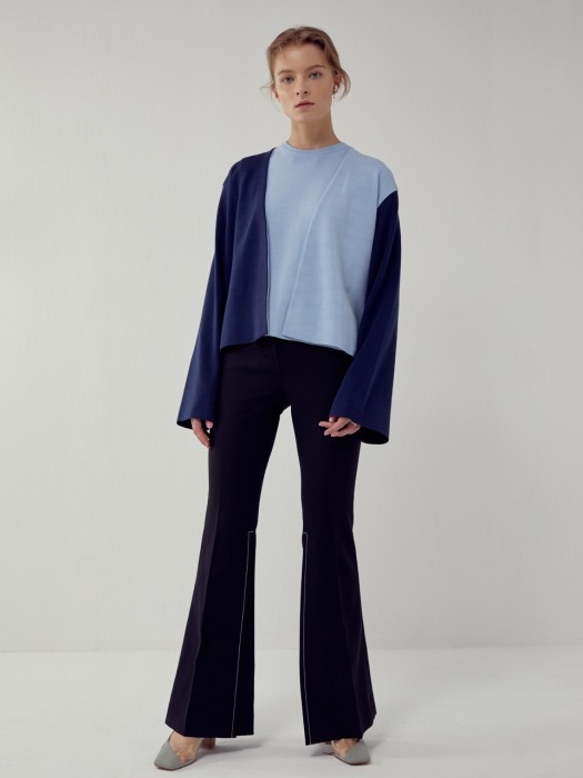 [FRONTROW X RECTO.] Asymmetry Sleeveless Cardigan Set