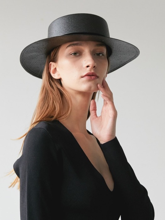 Boater hat ( black )