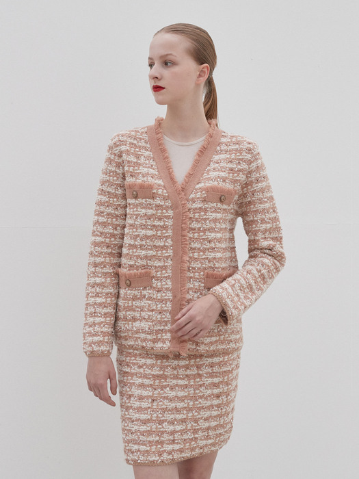 tweed knit jacket (2colors)