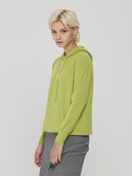 Hooded Knit Lime