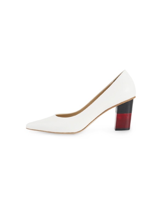 Classic Acrylic Color Point Pumps Heel
