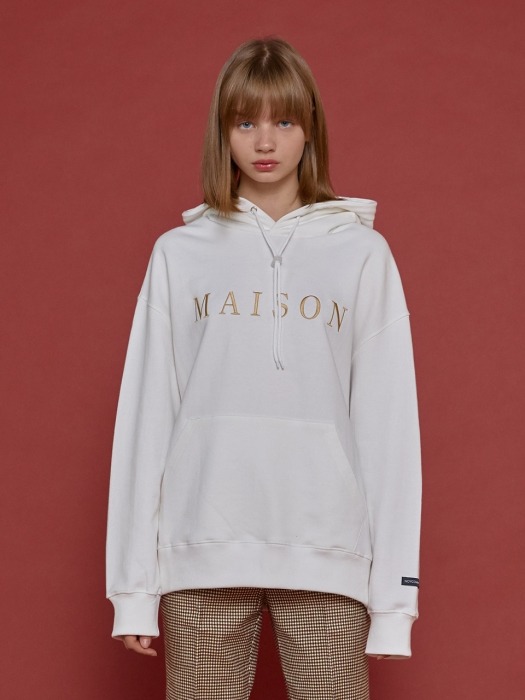 MAISON BASIC HOODIE WH