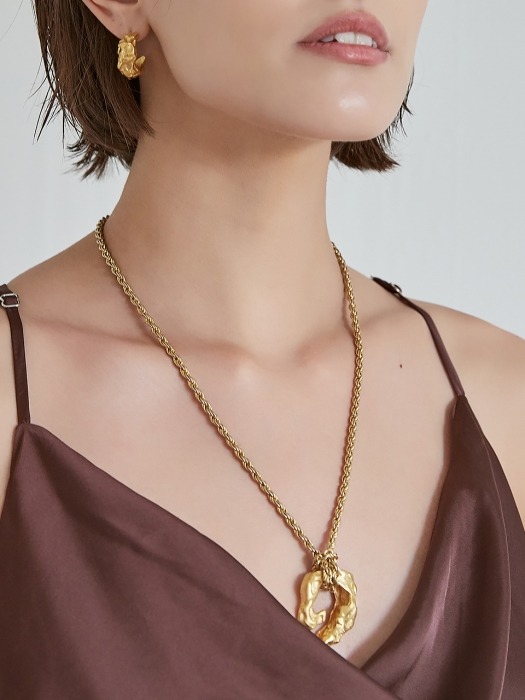 Texture Necklace_Gold