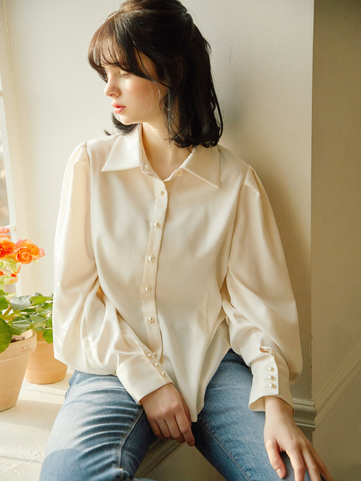 Laura Pearl Blouse_Ivory