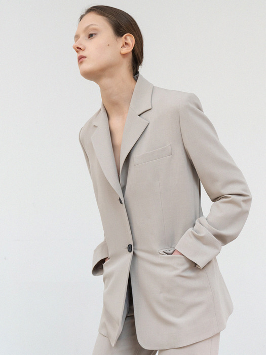 single standard jacket (beige)