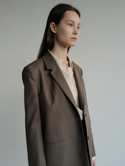 Soft tailored jacket(brown)