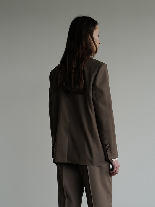 Soft tailored jacket(brown)