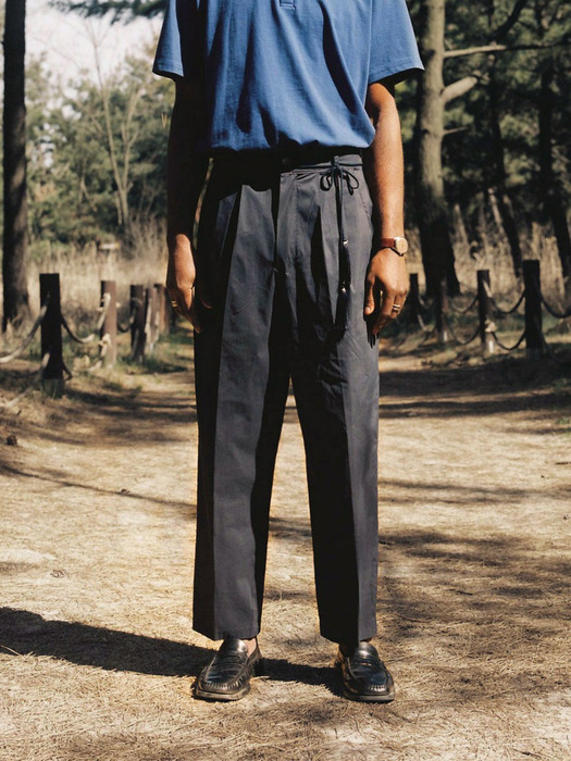 TWO-TUCK POTTERY PANTS [Indigo]