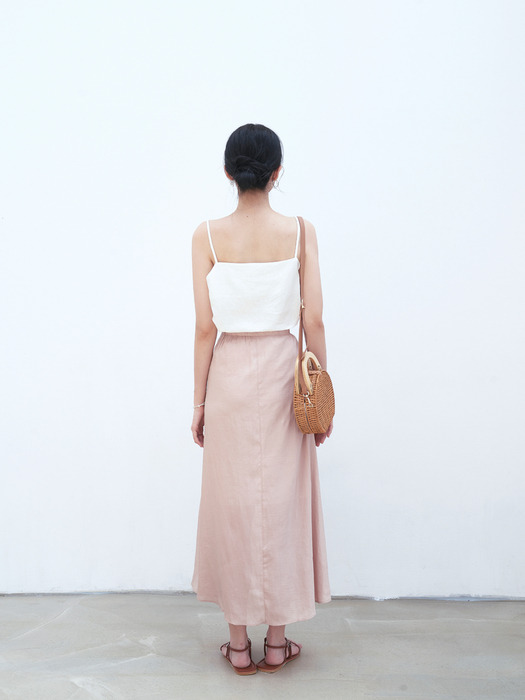 LINEN BASIC SLEEVELESS_IVORY