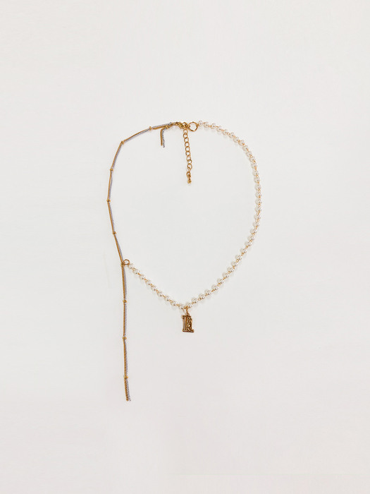 White layered chain necklace