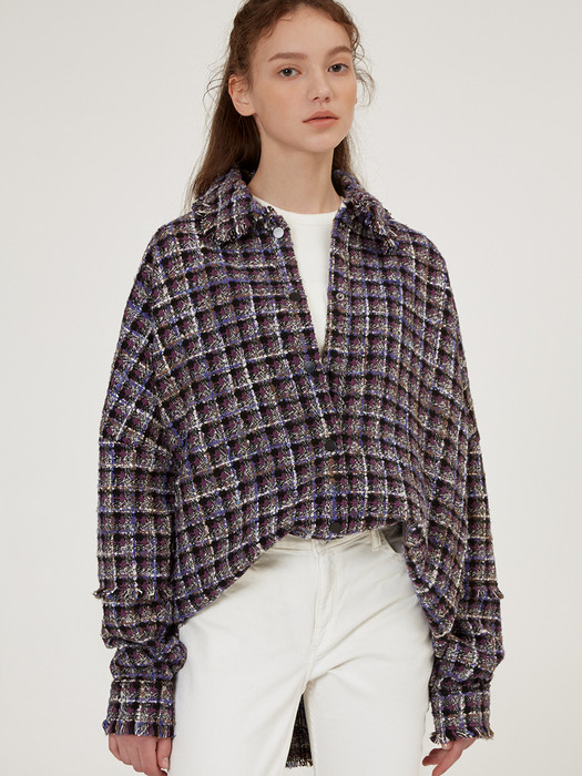 TWEED OVERSIZED SHIRTS [5 COLORS]