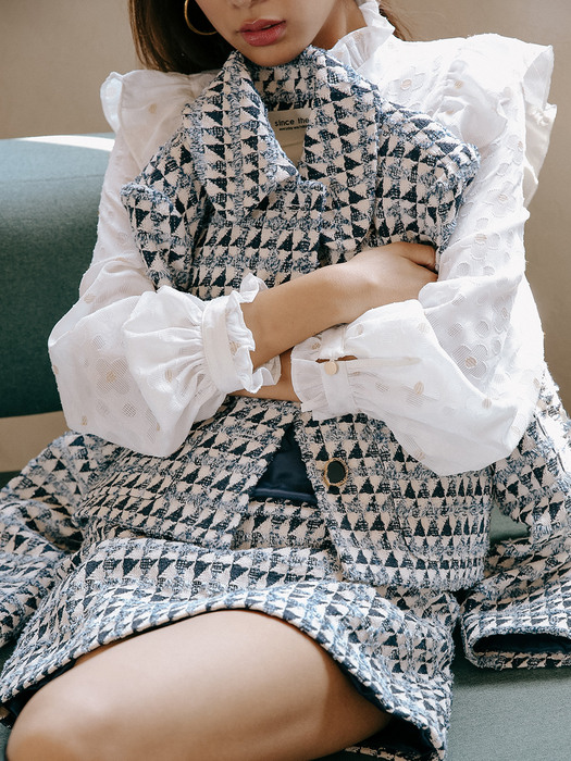 [단독] 트라이앵글 치마 투피스/Jacket+Skirt