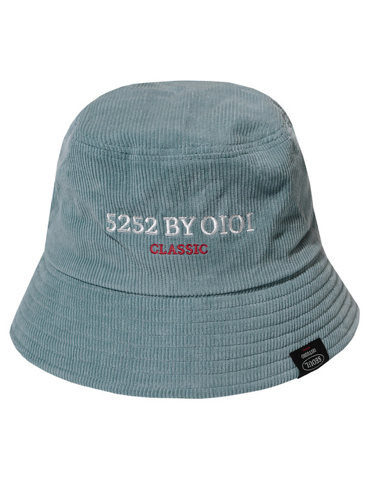 LABEL POINT CORDUROY BUCKET HAT [BLUE]